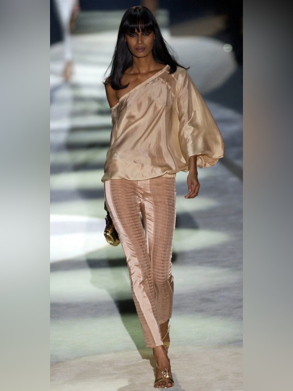 GUCCI By TOM FORD 2004 Sz 42 US 6 Spring/Summer Blush Silk Pants Orig $7000